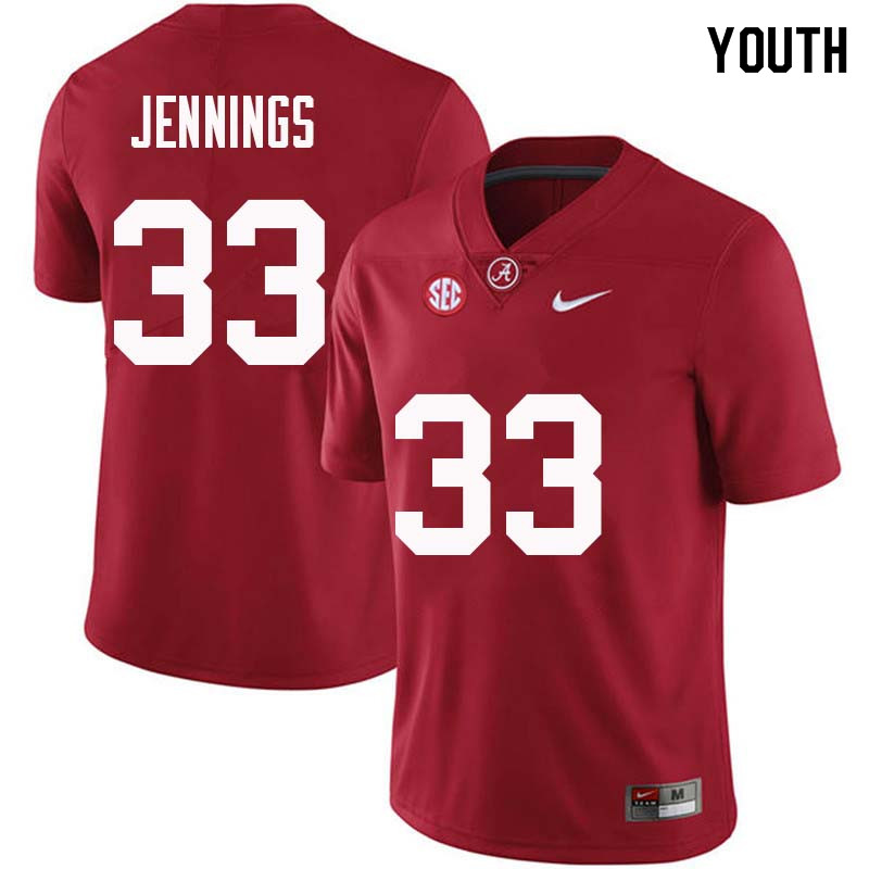 Youth #33 Anfernee Jennings Alabama Crimson Tide College Football Jerseys Sale-Crimson